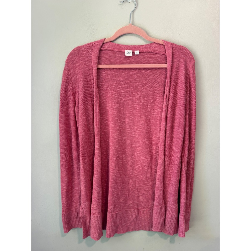 Gap Womens Pink Marl Open Front Cardigan Cotton Rayon Blend XS 2018C01016